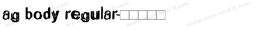 ag body regular字体转换
